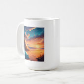 Kamp bij zonsopgang koffiemok (Voorkant links)