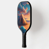 Kamp bij zonsopgang pickleball paddle (Links)