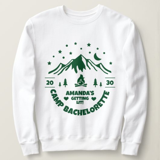 Kamp Bruidsmeisjes Bruiloft Feest Trui (Design voorkant)