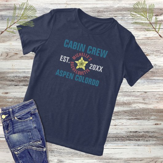 Kamp Bruidsmeisjes Hut Bemanning Colorado Vlag Tri-Blend Shirt