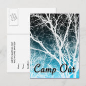 kamp buiten partij : spookboom uitnodiging briefkaart (Voorkant / Achterkant)