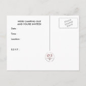 kamp buiten partij : spookboom uitnodiging briefkaart (Achterkant)