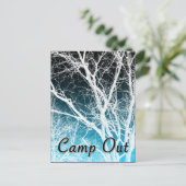 kamp buiten partij : spookboom uitnodiging briefkaart (Staand voorkant)