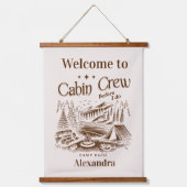 Kamp Cabin Crew Voor Bachelorette Hangend Wandkleed (Voorkant)