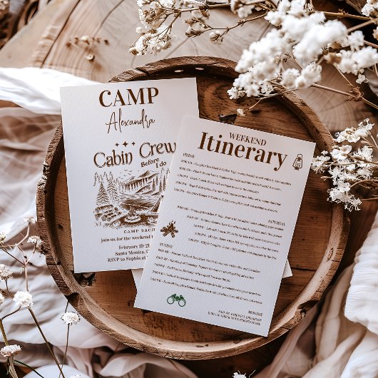 Kamp Cabin Crew Voor Bachelorette Kaart