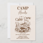 Kamp Cabin Crew Voor Bachelorette Kaart (Voorkant)