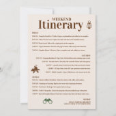 Kamp Cabin Crew Voor Bachelorette Kaart (Achterkant)