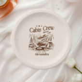 Kamp Cabin Crew Voor Bachelorette Papieren Bordje