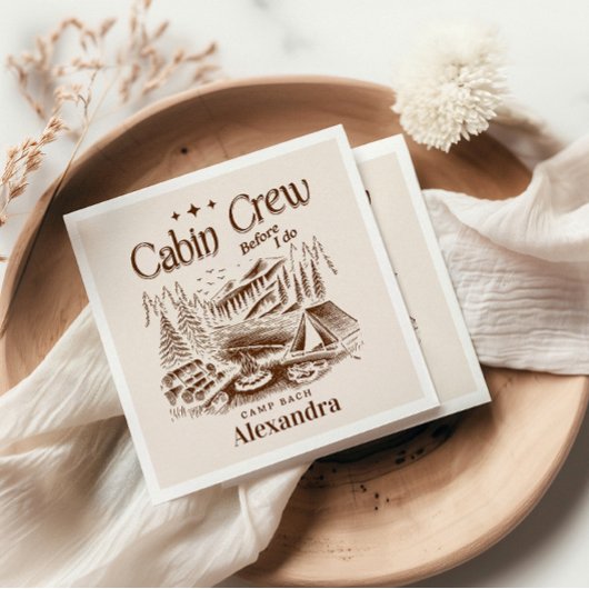 Kamp Cabin Crew Voor Bachelorette Servet