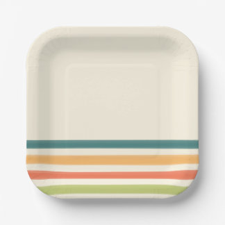 Kamp chaos retro streep papieren bordje