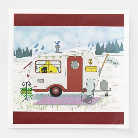 Kamp chique papieren servet (Voorkant)