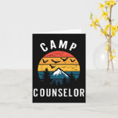 Kamp Counselor Camping Kampvuur Retro Kamper Kaart (Gele Bloem)