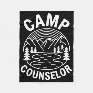 Kamp Counselor T-shirt Kampeerder Zomer Kamperen P Fleece Deken