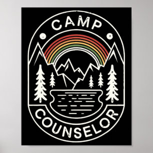 Kamp Counselor T-shirt Kampeerder Zomer Kamperen P Poster