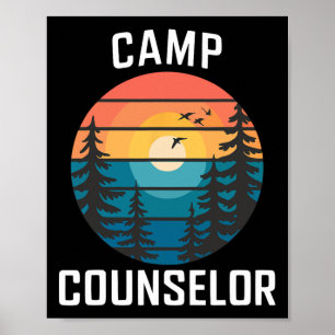 Kamp Counselor T-shirt Kamper Zomer Camping Person Poster