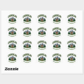 🌲 Kamp Counselor Team Typografie 👕 Ronde Sticker (Vel)