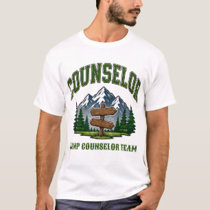 🌲 Kamp Counselor Team Typografie 👕 T-shirt