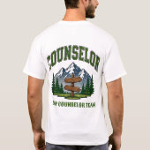🌲 Kamp Counselor Team Typografie 👕 T-shirt (Achterkant)