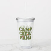 Kamp Crew Mama Kids Verjaardag Acryl Drinkbeker (Voorkant)