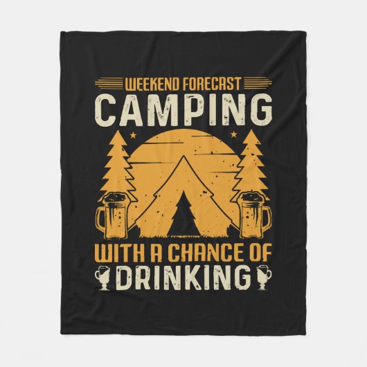 Kamp en drankgebruik fleece deken (Voorkant)