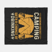 Kamp en drankgebruik fleece deken (Voorkant (Horizontaal))