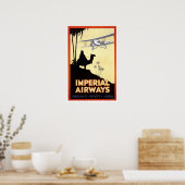 kamp en vliegtuig Egypte reizen Poster (Keuken)