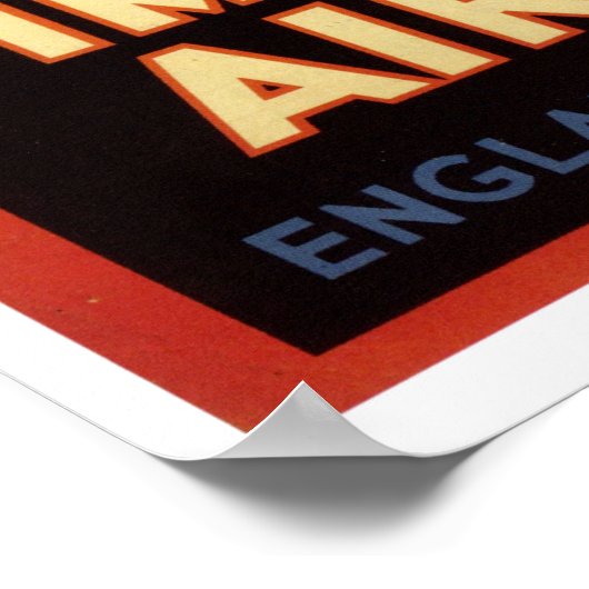  kamp en vliegtuig Egypte reizen Poster (Hoek)