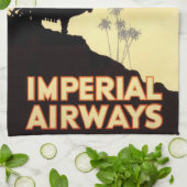 kamp en vliegtuig Egypte reizen Theedoek (Gevouwen)