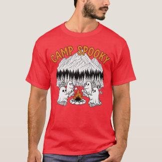 Kamp Griezelig Summerween Sfeer Cute Geest Retro H T-shirt