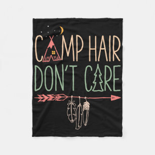 Kamp Haar Maakt Niet Uit Grappige Camping Buiten K Fleece Deken