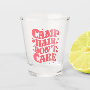 Kamp Haar Niet Geïnteresseerd Zomer Kamperen Meisj Shot Glas