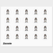 Kamp Haar Niet Rommelige Knot Ronde Sticker (Vel)