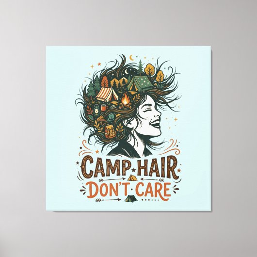 Kamp Haar Niet Scheren Canvas Afdruk (Voorkant)