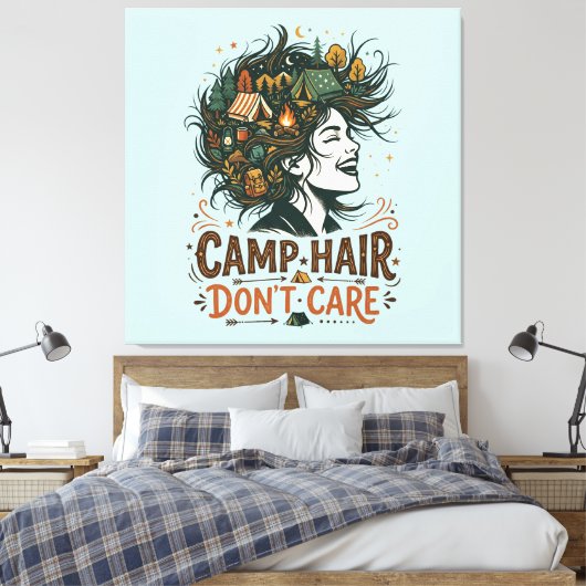 Kamp Haar Niet Scheren Canvas Afdruk (Insitu (Slaapkamer))