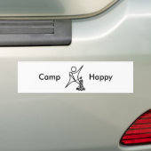 Kamp Happy 01, Bumpersticker (Op auto)