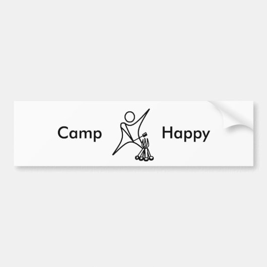 Kamp Happy 01, Bumpersticker (Voorkant)