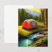 Kamp is een symbool van de zomer in vele landen ro bedankkaart (Voorkant / Achterkant)