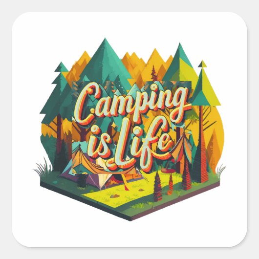Kamp is Leven Vierkante Sticker (Voorkant)