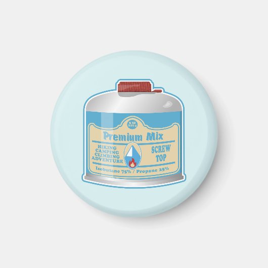 Kamp kachel brandstof canistier propaan isobutaan magneet (Voorkant)