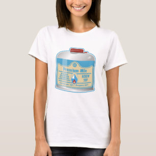 Kamp kachel brandstof canistier propaan isobutaan t-shirt