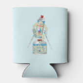 Kamp kachel gasflessen grappig wandelen blikjeskoeler (Achterkant)