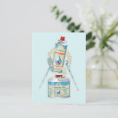 Kamp kachel gasflessen grappig wandelen briefkaart (Staand voorkant)