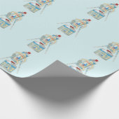 Kamp kachel gasflessen grappig wandelen cadeaupapier (Hoek)