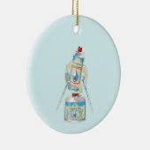 Kamp kachel gasflessen grappig wandelen keramisch ornament (Rechts)