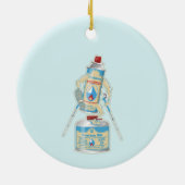 Kamp kachel gasflessen grappig wandelen keramisch ornament (Achterkant)