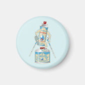 Kamp kachel gasflessen grappig wandelen magneet (Voorkant)