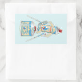 Kamp kachel gasflessen grappig wandelen rechthoekige sticker (Tas)