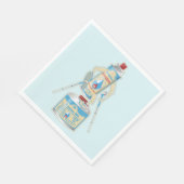 Kamp kachel gasflessen grappig wandelen servet (Hoek)