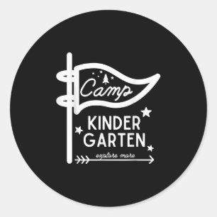 Kamp Kleuterleraar Funny Camper Camps Campi Ronde Sticker