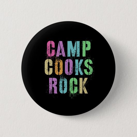 Kamp Koks Rocks Funny Campground Chef Crew Campsi Ronde Button 5,7 Cm (Voorkant)